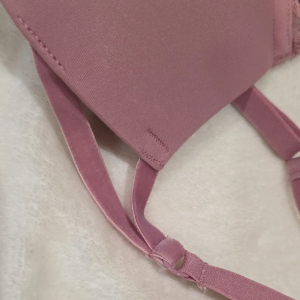 La SENZA Lace Trimmed Bra in Dusty Pink - Picture 6 of 7